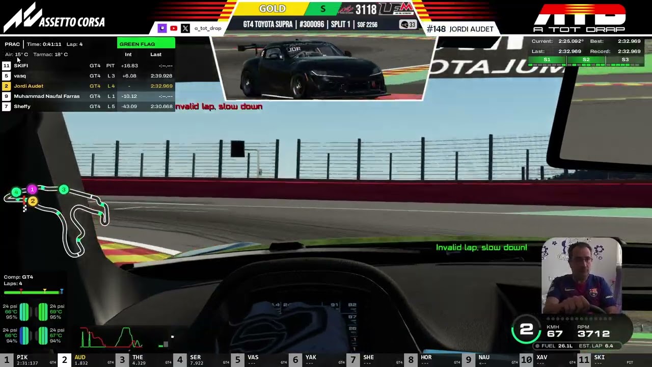 LMU - GT4 Toyota - SPA | ATOTDRAP !discord de A tot Drap Simulador