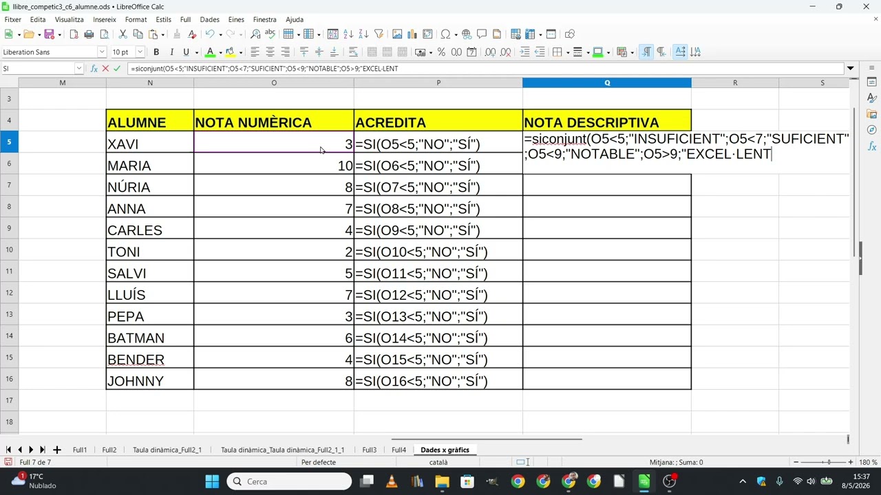 La funció SICONJUNT() del Libreoffice Calc de Xavier Àgueda COMPETIC