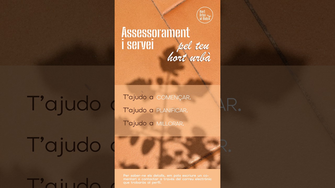 ASSESSORAMENT, DISSENY I SEGUIMENT pel teu hort urbà! de Hort Urbà al Balcó