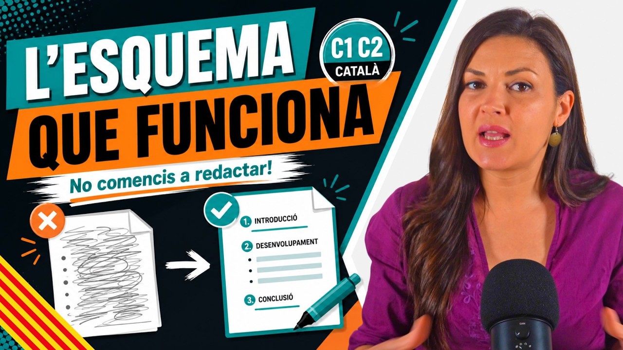 🧠 Com fer un bon ESQUEMA abans de redactar | C1 i C2 de català de Parlem d'escriure en català