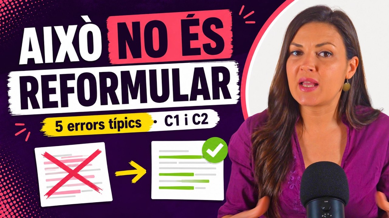 🙈 5 errors quan REFORMULES un text en català | Nivells C1 i C2 de Parlem d'escriure en català