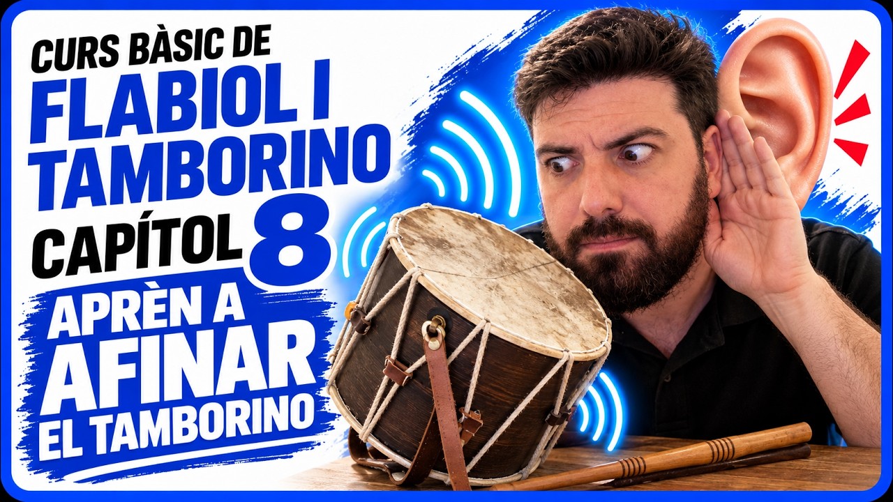 El teu tamborino sona desafinat? Aprèn a afinar-lo | Curs de Flabiol i Tamborino #8 de Aula de Gralla CAT
